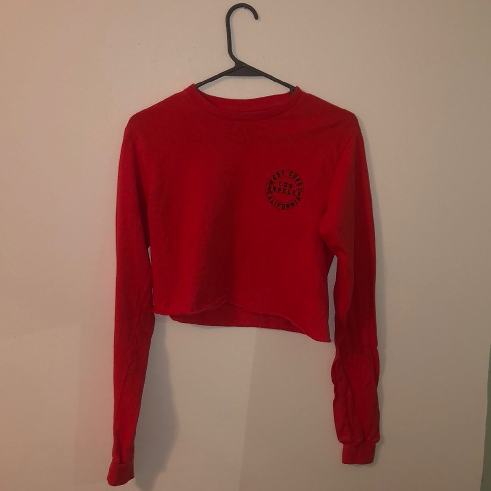 West coast LA long sleeve cropped tee